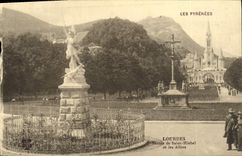VINTAGE POSTCARD Lourdes Rules of Saint Michel and the Alleys