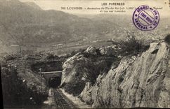 VINTAGE POSTCARD Heavy Climbing of the Peak of Jer Tunnel and seen on Doors