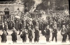 VINTAGE POSTCARD Heavy the Cave Departure of the Procession