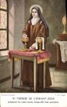 VINTAGE POSTCARD St Therese Of the Jesus Child preparing the vases sacrings