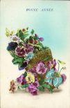 CPA Fantaisie Fleurs Bonne Annee