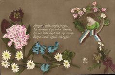 CPA Fantaisie Fleurs 