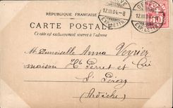 VINTAGE POSTCARD Fantaisie Woman the sedan-chair