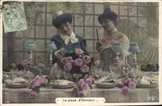 VINTAGE POSTCARD Fantasy Women the place of hnnor