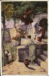VINTAGE POSTCARD Siemiradzki Fantasy the imprudent ones