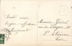 VINTAGE POSTCARD Fantasy Bouquetiere Woman