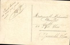 VINTAGE POSTCARD Fantasy Man in his thoughts Cigarette Tobacco Woman the dream