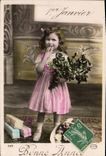 VINTAGE POSTCARD Fantasy Child January 1st