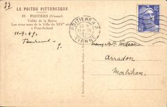 CPA Poitiers Vallee de la Boivre Les vieux murs de la ville a Pont Achard