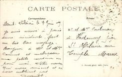 VINTAGE POSTCARD Suresnes the Valerien Mount and the Castle of the Moors View