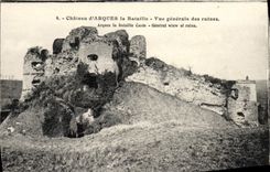 VINTAGE POSTCARD Castle of Arch the Battle View Ruins