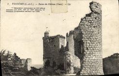 CPA Vendome Ruines du Chateau 