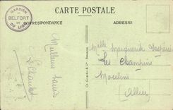 CPA Belfort Chateau et Lion