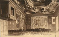 VINTAGE POSTCARD Rennes Law courts Room of the Old Parliament of Brittany the cabin of Mr. Sevigne