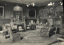 Alrededores de la POSTAL de la VENDIMIA del castillo de Senlis de la fuente de Saton