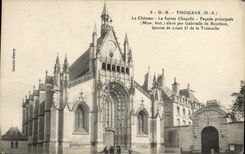 VINTAGE POSTCARD Thouars the Castle Sainte the Vault principal Frontage