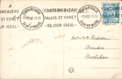 VINTAGE POSTCARD Drill De Fontainebleau Path leading to the martyrdom