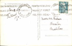 MODERN CARD Fontainebleau the drill the Denecourt Tower