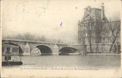 VINTAGE POSTCARD Paris the Royal Bridge And the Ministry for the Colonies