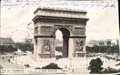 CPA Paris Arc De Triomphe Edite Par Le Bon Marche 