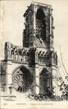 CPA Soissons Facade de La Cathedrale Militaria