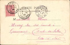 POSTAL Corbeil de la VENDIMIA visto en el Seine