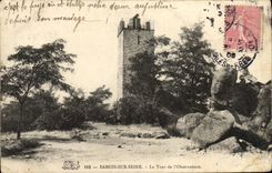 VINTAGE POSTCARD Samois On the Seine the Tower of the Observatory