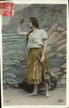 VINTAGE POSTCARD Nice Woman