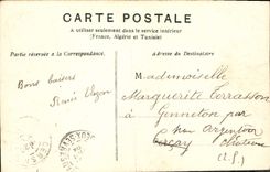 VINTAGE POSTCARD Baby with the Wheel Child Ropemaking machine