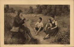 VINTAGE POSTCARD the Player Of Alsina Flute