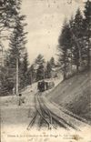 VINTAGE POSTCARD Cog railway of the Revard Mount a Train trench