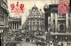 Casa e intercambios de mansión de Londres de la POSTAL de la VENDIMIA de Cheapside