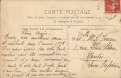 VINTAGE POSTCARD Fantasy Woman Pierrot Lamb Sheep