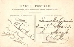 VINTAGE POSTCARD Fantasy Woman the boat with the loves