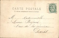 VINTAGE POSTCARD Fantaisie Woman One thinks of the nest