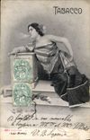 VINTAGE POSTCARD Fantasy Woman Tabacco Tobacco Cigarette