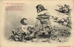 VINTAGE POSTCARD Fantaisie Children Baby wants a Choux little brother