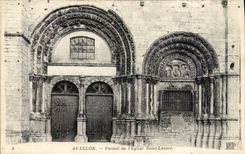 CPA Avallon Portail de l'Eglise Saint Lazare