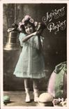 VINTAGE POSTCARD Merry Easter Child