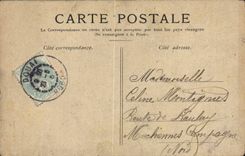 POSTAL Chantilly de la VENDIMIA la entrada del castillo