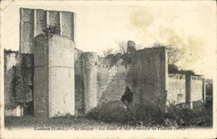 CPA Loches Le Donjon les Fosses et Mur d'enceinte du Chateau