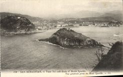 VINTAGE POSTCARD San Sebastian Vista Tonada desde el Monte Igueldo