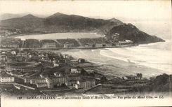 VINTAGE POSTCARD San Sebastian Vista tomanda desde el Monte Ulia