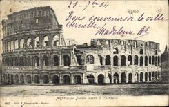 Detto de Roma Anfiteatro Flavio de la POSTAL de la VENDIMIA él Colosseo
