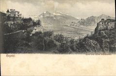 VINTAGE POSTCARD Ragaz Ruins und Hotel Wartenstein