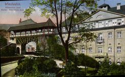 CPA Wiesbaden Romertor und Kaiser Friedrich Bad