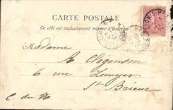 VINTAGE POSTCARD Norman Cottages Beach of Hermanville