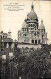 CPA Paris Le Sacre Coeur De Montmartre et le Funiculaire