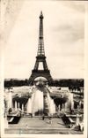 CPM Paris Les Fontaines Du Palais De Chaillot Et La Tour Eiffel