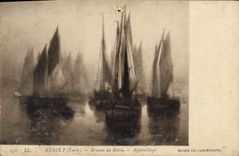 VINTAGE POSTCARD Renouf Fogs Of Malignant Equipment Museum Of Luxembourg Boats